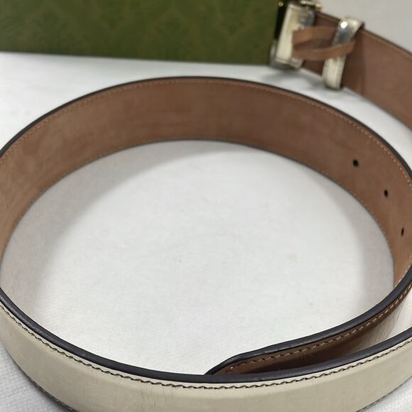 Authentic GUCCI brushed gold leather belt with box and COA size 80/32 - Picture 7 of 10
